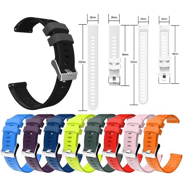 Gwong Electrónica Banda de correa de reloj de silicona de reemplazo de 20 mm para GAR-MIN Forerunner 245m 645