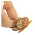 thumbnail image 3 of Valentine's Day Shoes Baby Boys Girls Bow Sandals Soft Non-Slip Rubber Sole Summer Flat Walking Shoes,Gold Sandals For Kids Size 5, 3 of 9