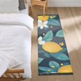 thumbnail image 3 of Yayeee Runner Rug for Bedroom 2'x6' Machine Washable Hallway Non Slip Mat, Lemon Leaves, 3 of 8