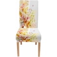 thumbnail image 4 of Abstract Wild Flower Parson Chair Slipcovers 6 Pack Watercolor Painting Pastel Lilies Dining Chair Seat Slipcover for Hotel, 4 of 5
