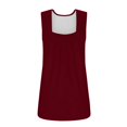 thumbnail image 6 of Red Tshirts for Women Summer Tank Tops for Women 2025 Loose Fit Pleated Square Neck Sleeveless Shirt Curved Flowy Vest Basic Cotton Tee Summer Tank Tops for Women 2025, 6 of 6