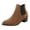 Brown, variant on HBFAGFB Womens Ankle Boots Comfortable Pointed Flat Heel High Top Boots Trendy Fall Shoes Black Size 40