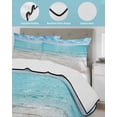 thumbnail image 4 of Summer Beach Twin XL Size Down Alternative Comforter, Lightweight Comforter Quilt Bedding Set with Pillow Shams Blue Coastal Ocean Seaside Nautical All Seasons Bed Comforter Duvet Insert 68"x98", 4 of 7