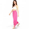 thumbnail image 7 of Women's Relaxed Fit Drawstring Hem Pants with Elastic Waist- Fuchsia,Small, 7 of 7