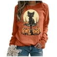 thumbnail image 6 of Futezty Halloween Sweatshirts for Women Plus Size Long Sleeve Cute Graphic Pullover Top 2025 Fall Fashion Shirt Clothes, 6 of 7