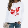thumbnail image 2 of Busydd Valentine's Day Shirts for Women Fashion Love Heart Graphic Tee Tops Casual Comfy Round Neck Spring Summer Tops Classical Versatile Long Sleeve Valentines T-Shirts, 2 of 3