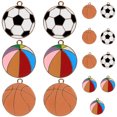thumbnail image 1 of unbranded 15Pcs Alloy Sports Ball Pendants for DIY Jewelry Making Birthday Christmas Festival Decor, 1 of 6