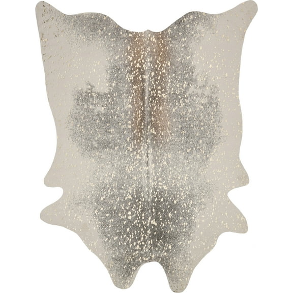 Loloi Bryce Faux Cowhide Pewter / Gold Area Rug