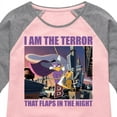 thumbnail image 3 of Disney - Darkwing Duck - I Am the Terror - Toddler & Youth Girls Raglan Graphic T-Shirt, 3 of 5