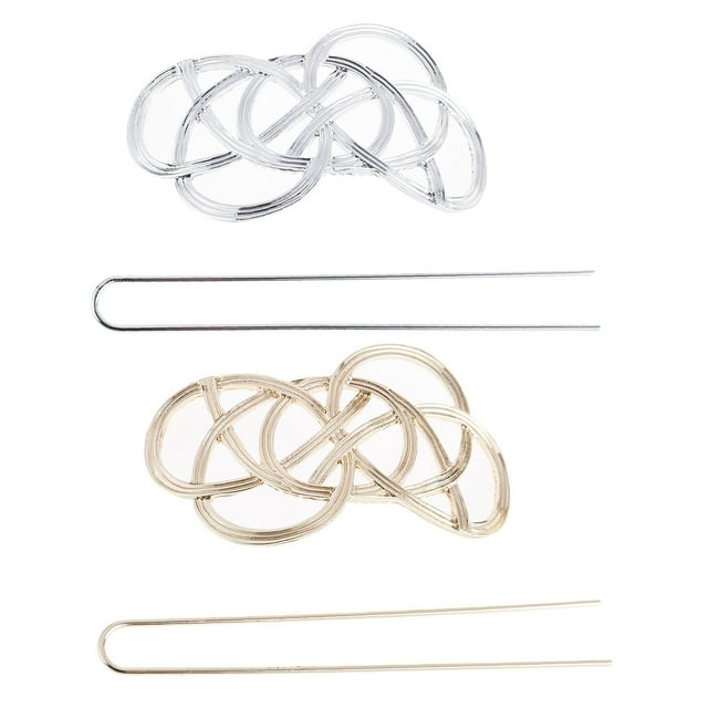 2 piezas de jaula para moños vintage, soporte para moños, palitos para el cabello, accesorios para el cabello para mujeres