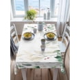 thumbnail image 3 of Summer Eucalyptus Leaves Rectangle Tablecloth, Spring Botanical Farmhouse Waterproof & StainResistant Tablecloth, Washable Oil-proof Table Cover for Dining/Party/Wedding/Camping/Buffet 60x102 In, 3 of 9