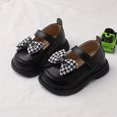 thumbnail image 2 of Domzle Toddler Little Girl Mary Jane Dress Shoes Flats for Girl Party School Shoes Non-Slip Sole Wide Round Toe Black, 2 of 6
