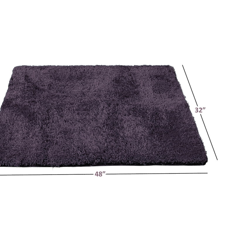 Clara Clark Chenille Extra Soft and Absorbent Bath Mat - Non Slip Fast Drying Bath Rug Set - Small 17x24 / Medium 20x32 / Contour 22x19 - Black