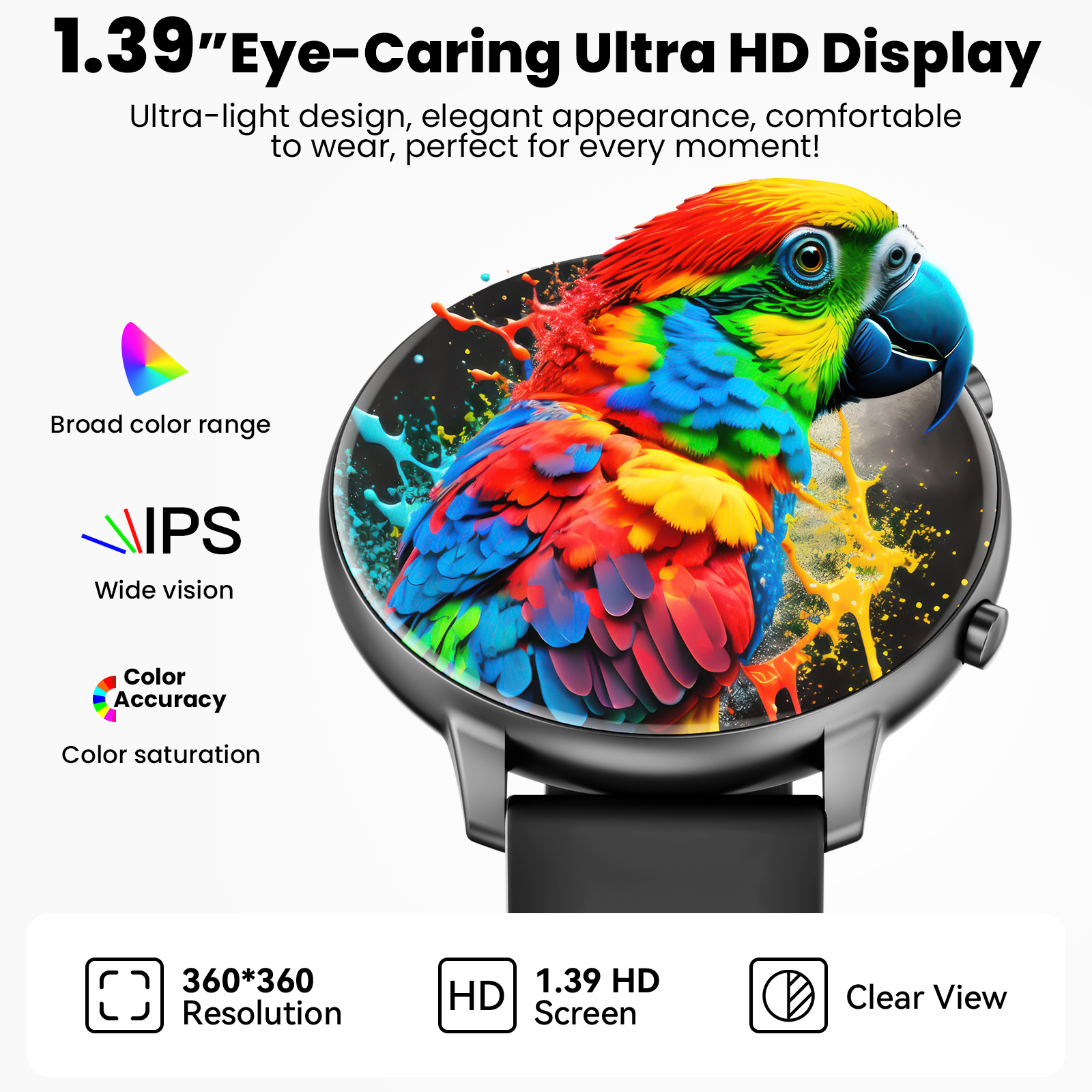 Joautrial Smart Watch 1.39" Fitness Tracker photo 4