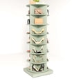 thumbnail image 4 of 7 Layers 360 Rotating shoe cabinet, Spinning Shoe Rack with Holding 28 pairs of shoes or bags, Free Standing Rotate Shoes Closet Organizer for Entryway, Green, 4 of 5
