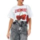 thumbnail image 1 of Women Graphic Tees Cherry Print Loose Fit Short Sleeve Crew Neck T Shirt Summer Casual Top tee, 1 of 7