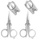 thumbnail image 1 of 4PCS Stainless Steel Folding Scissors, 4 Inch/10cm Mini Small Paper Scissors Foldable Travel Scissors for Paper Craft, Sewing, 1 of 5