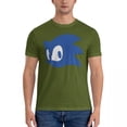 thumbnail image 3 of Camisetas con el logotipo de la cabeza para hombre, camiseta divertida de Sonic, camiseta de manga corta con cuello redondo, ropa de algodón puro recién llegada, 3 of 5