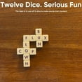 Crossword Solitaire Dice Game Set Dice Game with Twelve Dice Letters