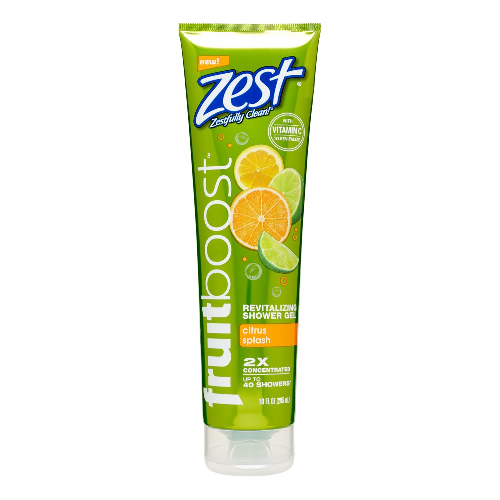 Zest Fruitboost Shower Gel, Citrus Splash, 10 Oz