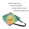 thumbnail image 3 of FORMRS Womens Canvas Tote Bag with Zipper Inner Pocket Shoulder Handbag, Colorful Plants, 3 of 7