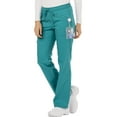 thumbnail image 7 of Dickies Essence Medical Scrubs Pant for Women Mid Rise Straight Leg Drawstring Plus Size DK106, 2XL, Teal Blue, 7 of 7