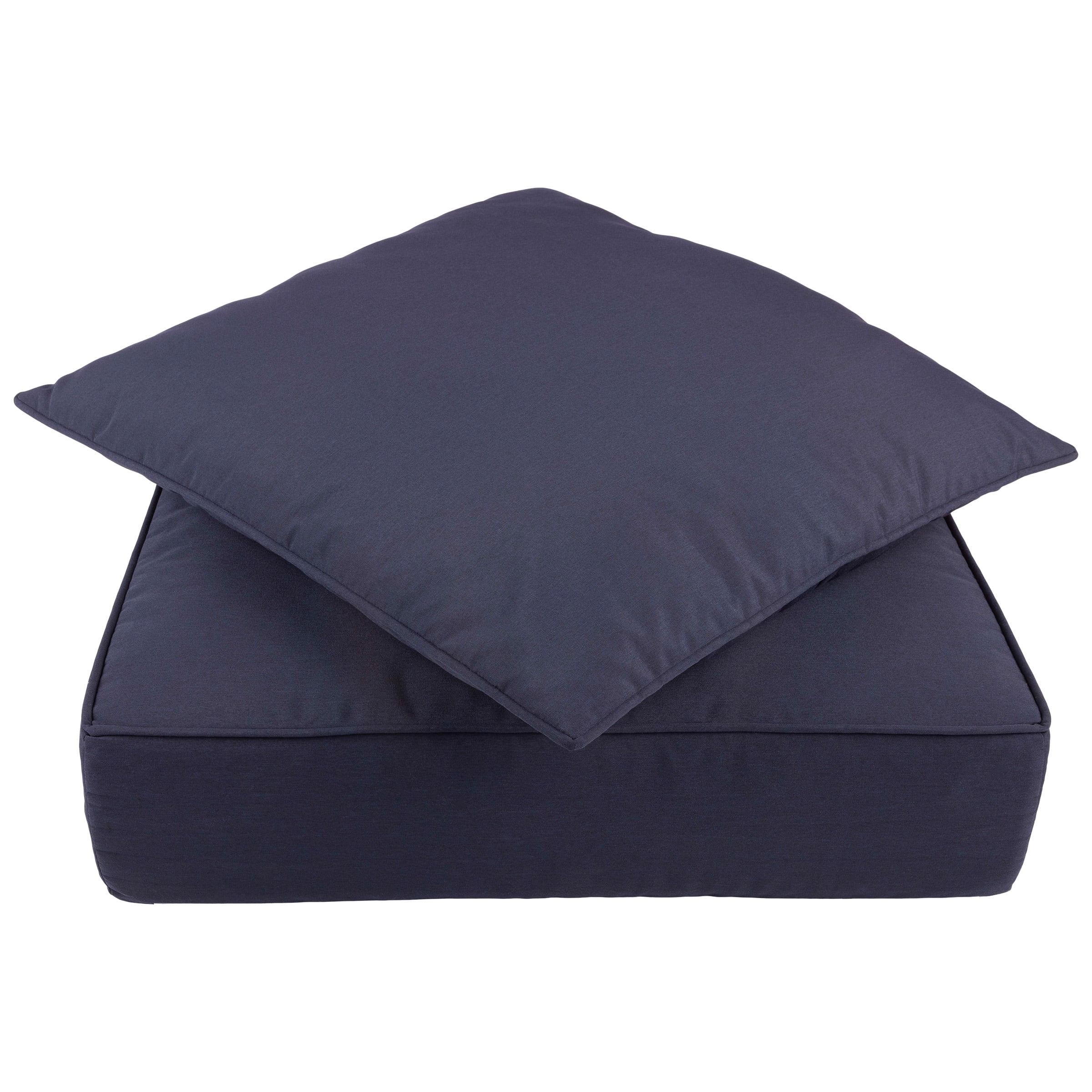 Lavish Home 24x24 Outdoor Patio Chair Cushion with Sun and Water-Resistant Removable Cover (Navy)