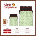 thumbnail image 3 of Kdxio Green Avocado Christmas Drawstring Bags Xmas Buffalo Plaid Candy Bags Linen Treat Bags Christmas Gift Bags for Presents-Black, 3 of 8