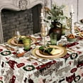 thumbnail image 3 of Christmas Tablecloths for Rectangle Tables 60 X 84, Truck Christmas Tree Tablecloth, Stain Proof Dining Table Cover for Holiday, 3 of 5