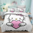 thumbnail image 2 of Lovely Hello Kitty Bedding Set Comforter Cover Set Digital Printed Bedding Suit EU/US Size Spring Comfortable Household Supplies, 2 of 7