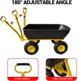 thumbnail image 4 of Garden Dump Cart, 1200 LBS Heavy Duty Utility Wagon for Soil, with Quick Release & 10" Flat-Free All-Terrain Wheels, 4 of 7