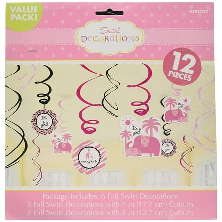 Sweet Safari Girl Swirl Value Pack Baby Shower Party Decorations