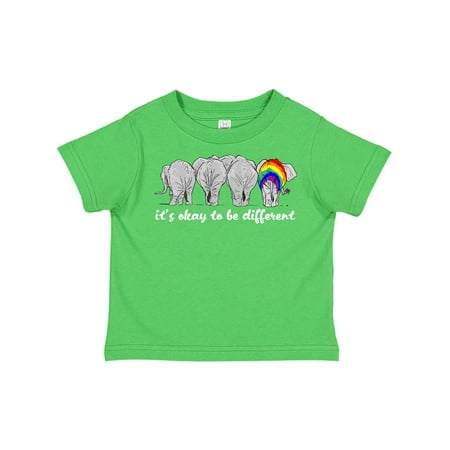 

Inktastic It s Okay to Be Different Elephant Rainbow Gay Pride Flag Gift Toddler Boy or Toddler Girl T-Shirt