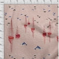 thumbnail image 4 of oneOone Cotton Cambric Light Pink Fabric Tropical Bach Craft Projects Decor Fabric Printed By The Yard 56 Inch Wide, 4 of 4