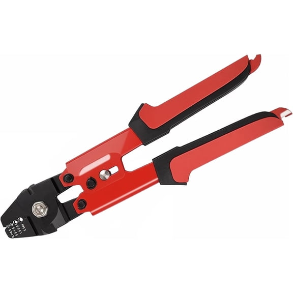 Red Wire Rope Crimper – Cutter & Ferrule Crimping Tool for 1/16" 1/32" Stainless Steel Cable​
