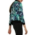 thumbnail image 3 of INSPIRE CHIC Blouson Bomber Court à Imprimés Floraux pour Femme à Col Montant à Fermeture à Glissière, 3 of 4