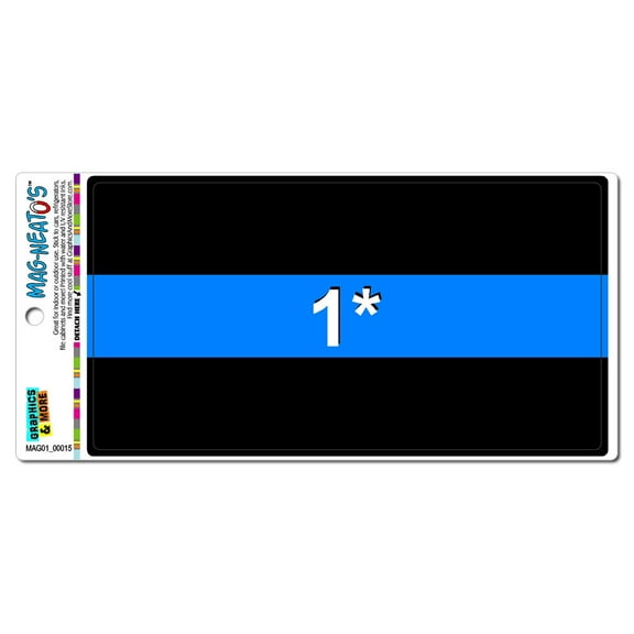 Thin Blue Line 1 One Asterisk - Police MAG-NEATO'S(TM) Car/Refrigerator Magnet