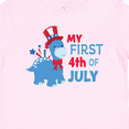 thumbnail image 4 of Inktastic My First 4th of July with Dinosaur Boys or Girls Baby T-Shirt, 4 of 5