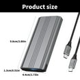 thumbnail image 5 of CIYISON USB3.1 to M.2 SSD Enclosure M.2 NVMe SSD Adapter Case, USB C 3.1 20Gbps, 5 of 9