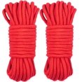 thumbnail image 1 of 2Pack 10 M/33 Feet 8 MM All Purpose Rope Soft Cotton Rope Cord Thick Cotton Twisted Cord (Red)by Torubia, 1 of 4