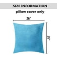 thumbnail image 5 of Euro Pillows 26x26 Set of 2 Super Soft Teal Decorative Pillows Large Euro Sham Velvet Pillow Cover for Bench, 26x26 inch, Teal, 5 of 13