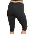thumbnail image 3 of Stretch Is Comfort Women's Cotton Knee Length Leggings Black X-Small, 3 of 6