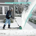 thumbnail image 3 of KOKEBREN 12-Inch Electric Snow Shovel, 12A Motor with 17-Foot Throw Distance, Battery Indicator for Driveway and Sidewalk Clearing,Bright Blue, 3 of 8