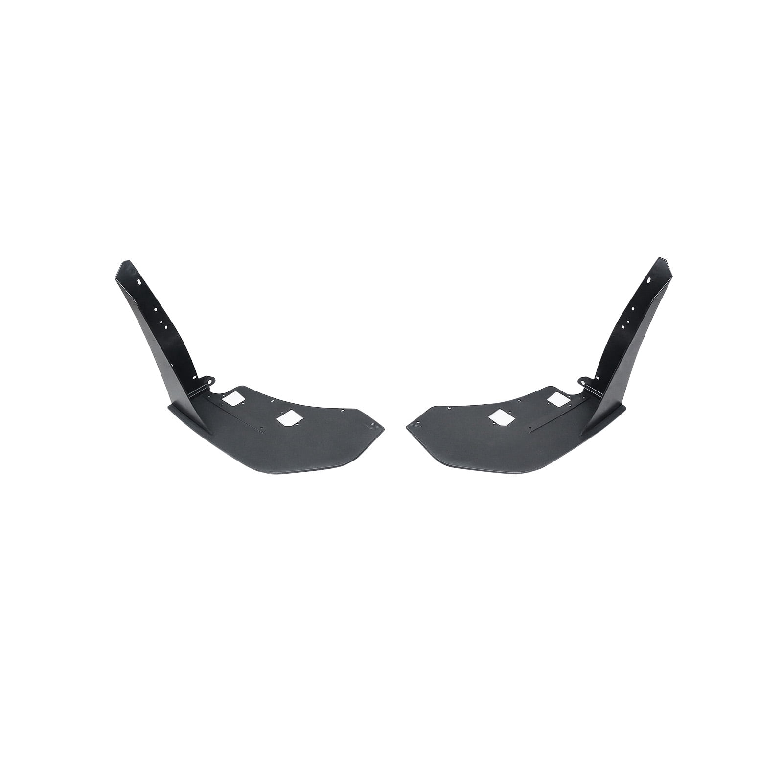 NINTE Front Bumper Corner Winglet for 2015-2021 Ford Mustang GT500 Style Matte Black