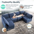thumbnail image 4 of JONPONY Storage Ottoman for Modular Sectional Sofa, Blue, 4 of 7