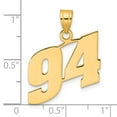 thumbnail image 4 of 14k Yellow Gold Polished Finish Block Script Design Number 94 Charm Pendant, 4 of 4
