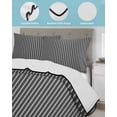 thumbnail image 4 of Geometric Grey, Twin Size Down Alternative Comforter, Lightweight Comforter Quilt Bedding Set with Pillow Shams Abstract Contemporary Minimalist Line All Seasons Bed Comforter Duvet Insert 68"x86", 4 of 7