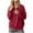 Wine, variant on Pxxlle Zip Up Sweatshirts for Women Casual Long Sleeve Workout Pullover Tops Loose Fit Drop Shoulder Sweatshirt Solid Color Fall Winter Athletic Clothes Black M