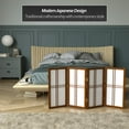 thumbnail image 4 of Red Lantern 2 ft. Short Desktop Double Cross Shoji Screen - Walnut - 4 Panels, 4 of 8