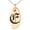 Rose, variant on Stainless Steel Letter E Initial Old English Monogram Engraved Small Oval Charm Pendant Necklace